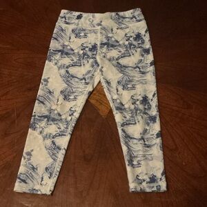 Blue and White Kids Leggings